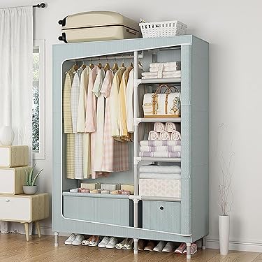 新品⭐︎大容量ワードローブ　クローゼット☆グレー 新品⭐︎大容量ワードローブ クローゼット☆グレー Amazon.co.jp